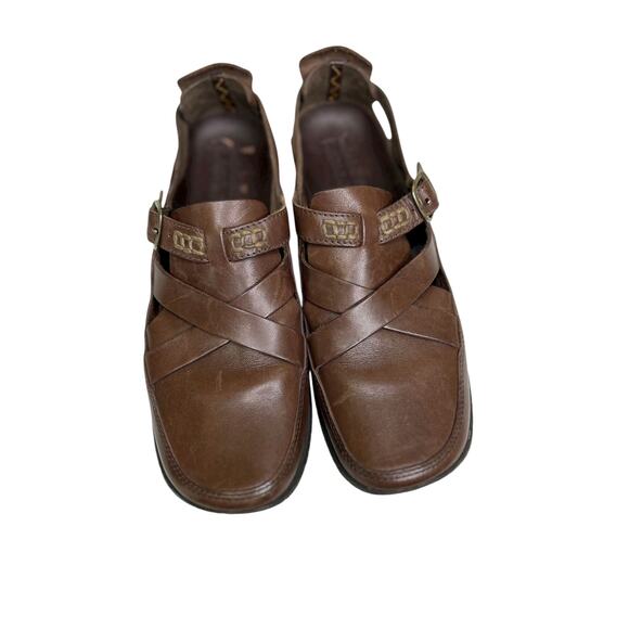 Timberland Smart Comfort System Brown Leather Flats MaryJane Shoes - Picture 2 of 9